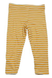 Hořčicovo-svetlobéžové pruhované legíny TCM