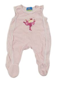 Světlerůžové sametové dupačky s vílou Topolino