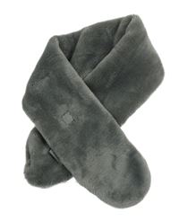 Šedá plyšová šála