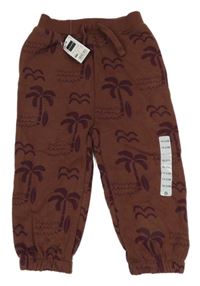 Nové - čokoládové tepláky s palmami St. Bernard