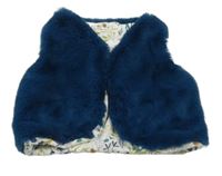 Petrolejové kožešinové podšité bolérko