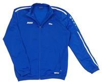 Cobaltově modrá propínací sportovní mikina s logem JAKO