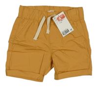 Nové - karamelové plátěné kraťasy H&M