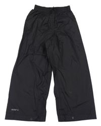 Čierne šušťákové nepromokavé funkčné nohavice MOUNTAIN WAREHOUSE