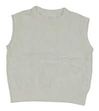 Biela kvetovaná svetrová crop vesta ZARA