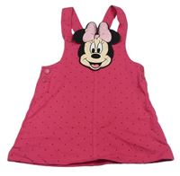 Tmavoružové bodkovaná é teplákové na traké šaty s Minnie zn. Disney