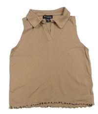 Hnědý polo top New Look