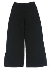 Čierne slávnostné chino straight high waist nohavice H&M