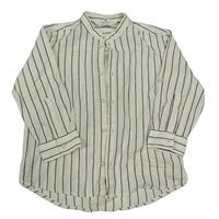 Smetanovo-černá pruhovaná košile H&M