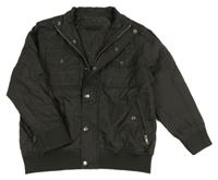 Čierna šušťáková lehce zateplená bunda St. Bernard