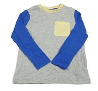 Šedo-modré triko s kapsou M&S