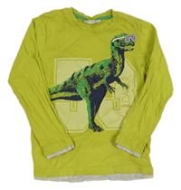 Limetkové triko s dinosaurem Kids
