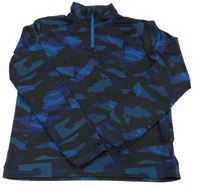 Čierna vzorovaná športová funkčná mikina Crivit