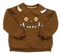 Hnedá huňatá mikina s Gruffalem Tu