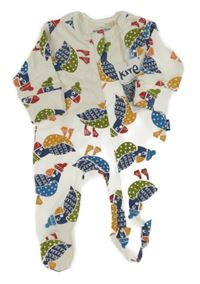 Nové - Smetanový overal s ptáčky Kite