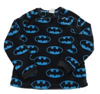 Čierna chlpatá mikina s logy Batmana George