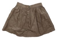 Hnedá menšestrová prepínaci sukňa H&M