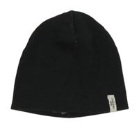 Čierna rebrovaná čapica s nášivkou H&M