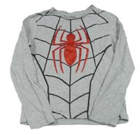 Šedé triko s pavoukem - Spiderman Marvel
