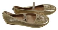 Nové - Zlaté třpytivé baleríny H&M vel. 34