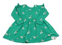 Nové - zelené teplákové šaty s duhami Dunnes 