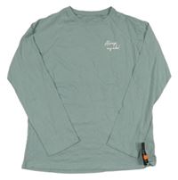 Nové - šedozelené tričko s nápisom Dunnes