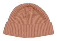 Růžová vlněná čepice 