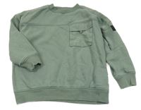 Khaki mikina s šušťákovou vreckom Next