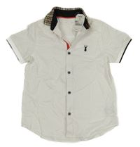 Nové - bílá košile s černým límečkem Next