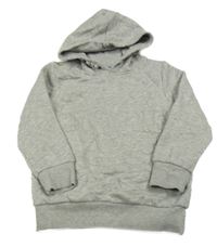 Sivá melírovaná mikina s nápisom a kapucňou C&A