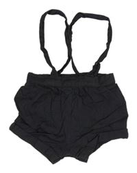 Tmavošedé lněné kraťasy s kšnadami Matalan