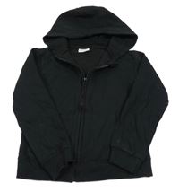 Čierna prepínaci mikina s kapucňou