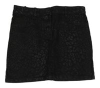 Čierna vzorovaná rifľová sukňa Next