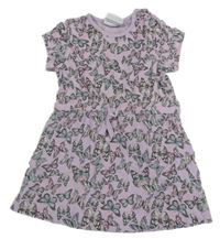 Lila vzorované šaty s motýlikmi Topomini