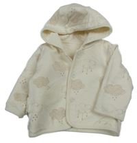 Smotanová obojstranná prepínaci mikina s mraky a kapucňou George