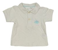 Biele polo tričko so slonom H&M