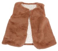Starorůžová kožešinová podšitá vesta Dunnes Stores 