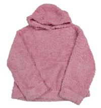 Ružová chlpatá mikina s kapucňou zn. H&M