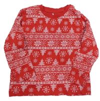 Červeno-biele tričko s norským vzorom Lupilu