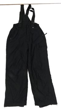 Černé šusťákové laclové oteplovačky 