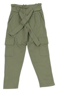 Khaki cargo tregíny s páskem Dopodopo