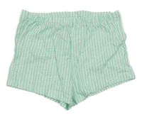 Bielo-tyrkysové pruhované bavlnené kraťasy H&M