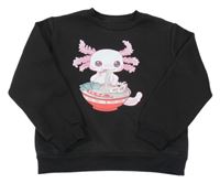 Čierna mikina s Axolotlem