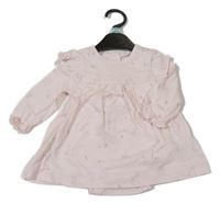 Nové - Světlerůžové šaty s králíčky a všitým body Mothercare