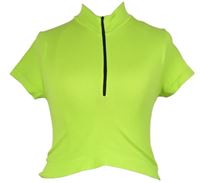 Dámské neonově zelené žebrované elastické crop tričko Urban 