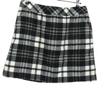 Dámska čierno-biela kockovaná vlnená sukňa zn. Up2Fashion