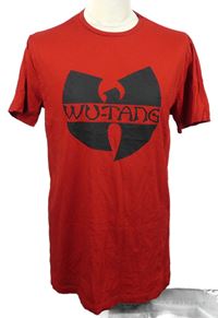 Pánské červené tričko s potiskem Wu-tang 