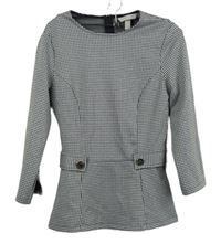 Dámské černo-bílé vzorované triko H&M