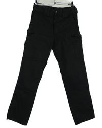 Pánské černé pracovní kalhoty s kapsami 