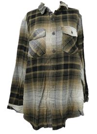 Pánská černo-béžovo-bílá kostkovaná košile Primark 